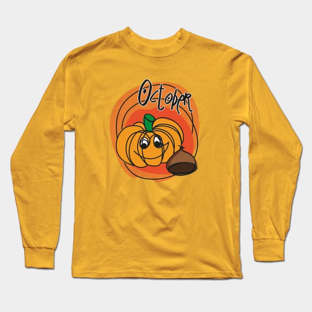 October Long Sleeve T-Shirt by Regal_KiLa